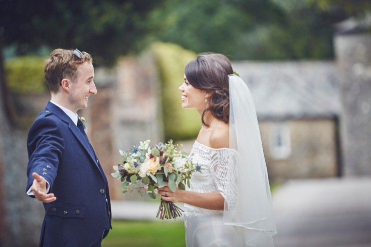 candid relaxed wedding photography at Kingston Estate Devon