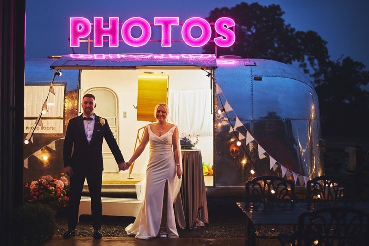 Photo Booth airstream at Upton Barn and walled garden
