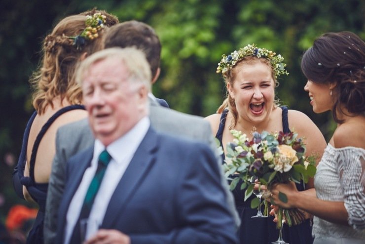 candid wedding photography Kingston Estate Devon