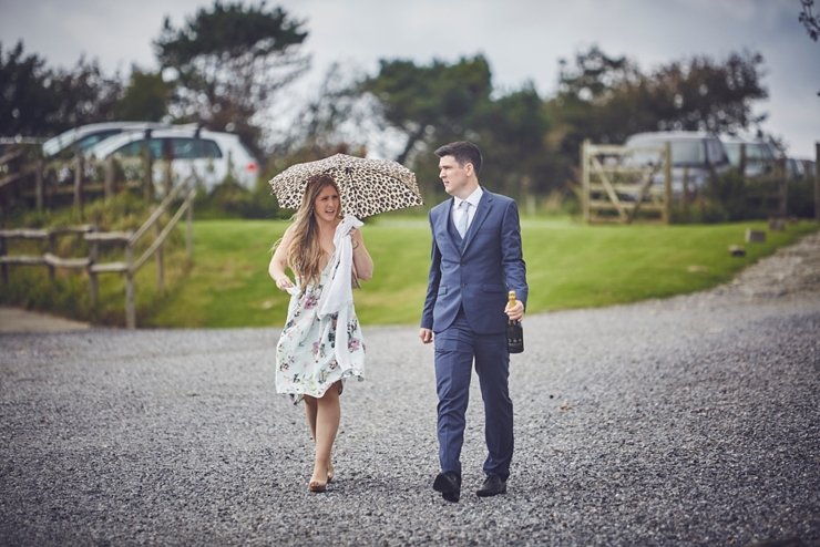 relaxed eco wedding with humanist ceremony at East Soar Farm in Devon