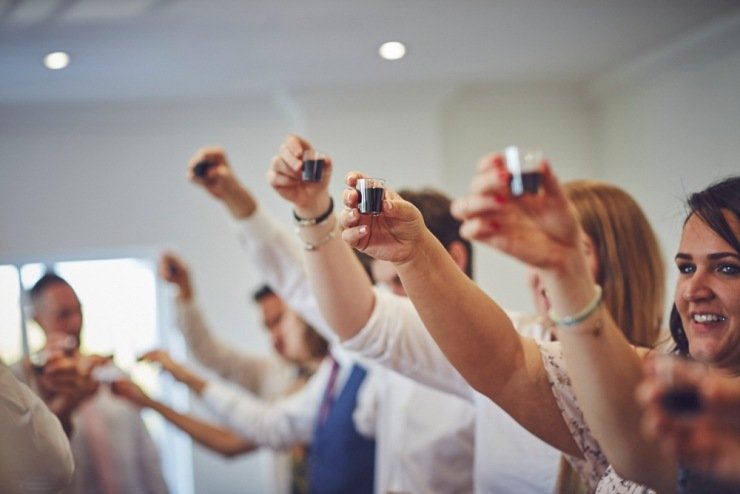 relaxed wedding photography of speeches at Kingston Estate Devon