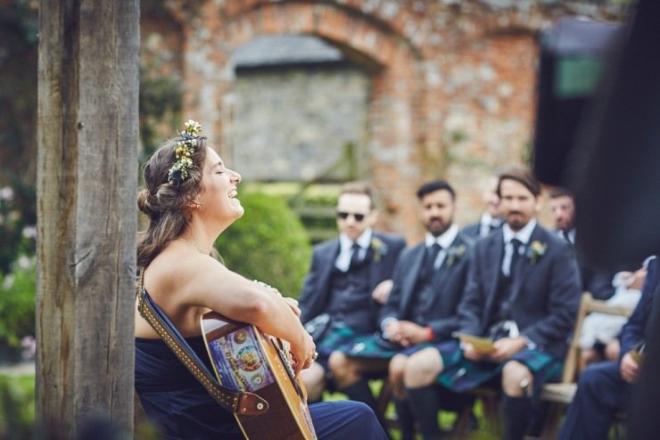 candid photography of wedding ceremony at Kingston Estate wedding in Devon