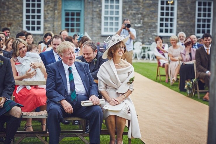 candid photography of wedding ceremony at Kingston Estate wedding in Devon