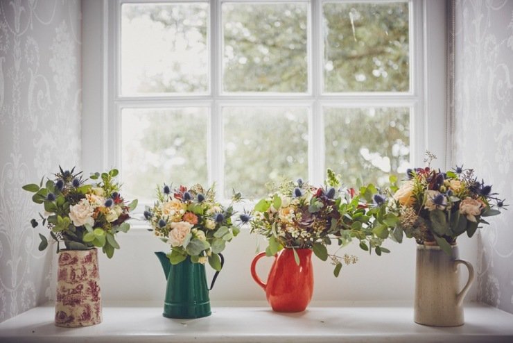 bridal flowers at Kingston Estate wedding Devon