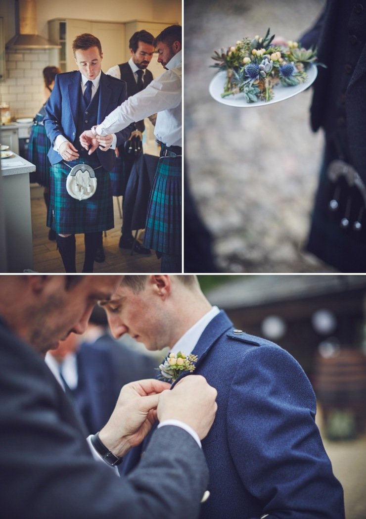 grooms preps Kingston Estate wedding photography Devon