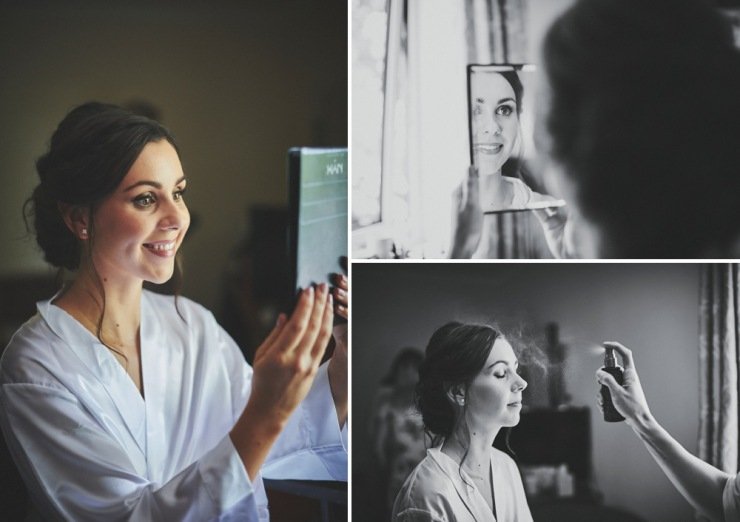 candid photography of brides preps at Upton Barn and walled garden Devon 