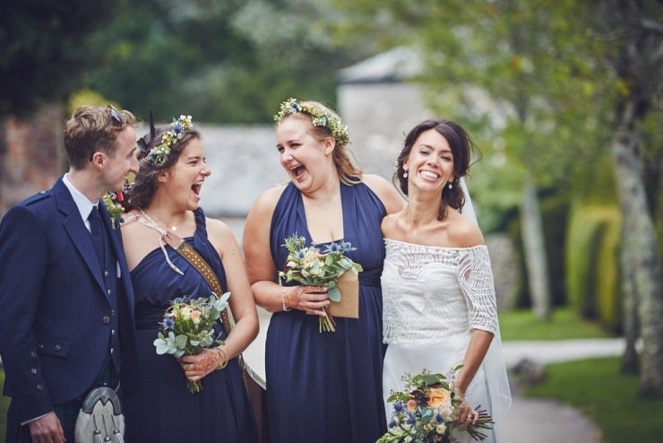 candid relaxed wedding photography at Kingston Estate Devon