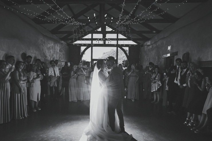 first dance in Devon wedding venue upton barn and walled garden