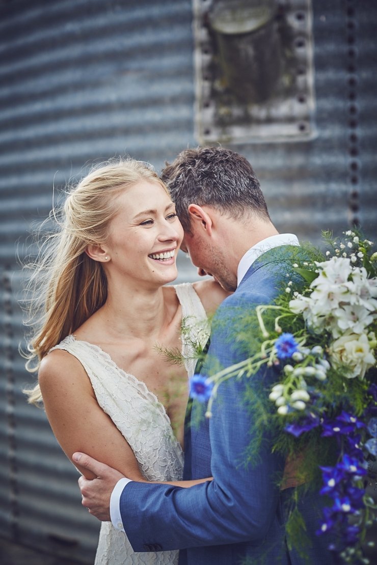 relaxed eco wedding with humanist ceremony at East Soar Farm in Devon