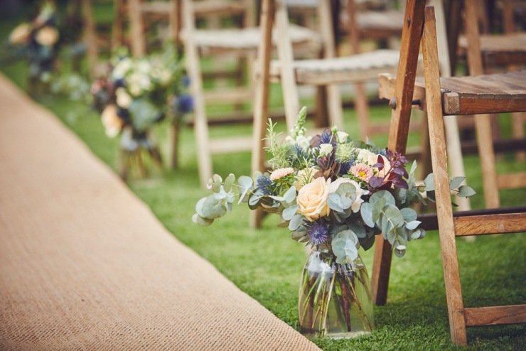 ceremony flowers Kingston Estate wedding photography Devon