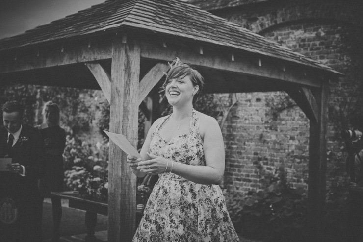 candid photography of wedding ceremony at Kingston Estate wedding in Devon