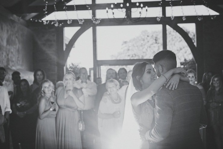 first dance in Devon wedding venue upton barn and walled garden